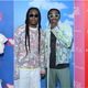 Rapper Dej Loaf, left, Takeoff and Quavo of Migos, R&B singer Teyana Taylor